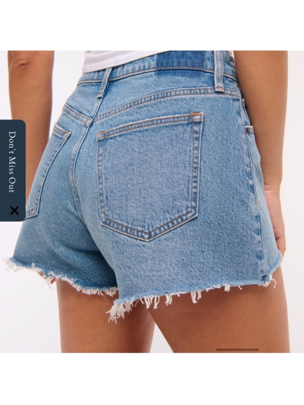 Abercrombie & Fitch curve love 90s relaxed cutoff high rise denim shorts